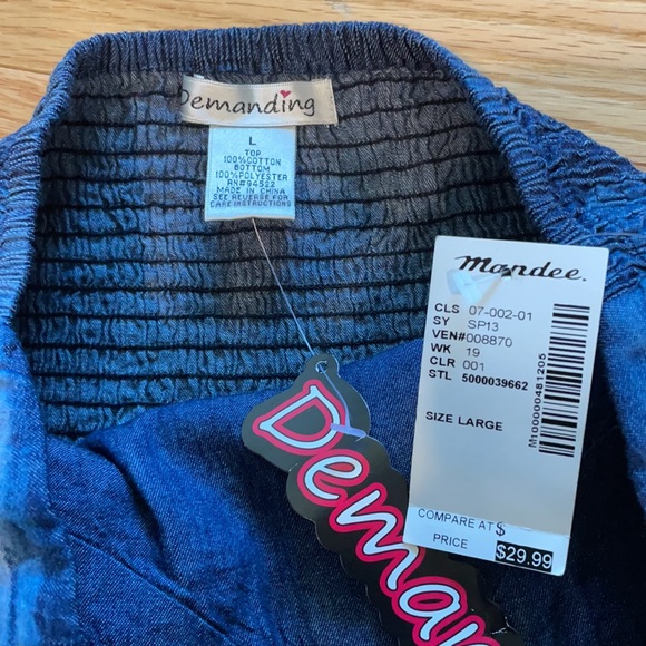 Brand New Mandee Dress! Chambray and Chiffon!! - Picture 8 of 9